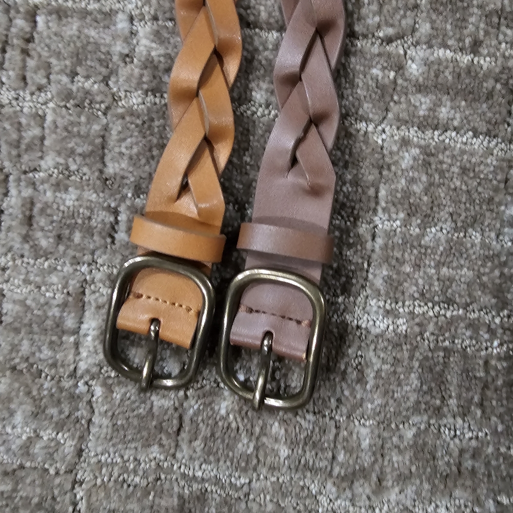 GAP Braided Leather Belts in Tan and Brown